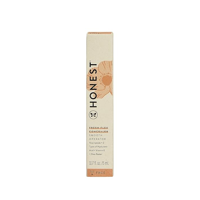 Honest Beauty Fresh Flex Concealer with Niacinamide + Vitamin E + Hyaluronic Acid | Vegan + Cruelty free | Beige, 0.17 fl oz-BrightBean Baby