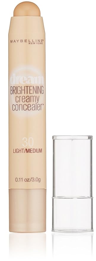 Maybelline Dream Brightening Creamy Concealer, Light/Medium, 0.11 oz.-BrightBean Baby