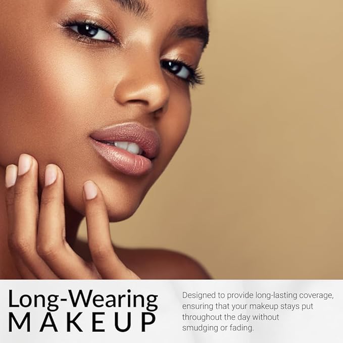 Cream To Powder Foundation by Flori Roberts, Full Coverage for Women of Color or Deeper Skin Tones, Long Lasting Makeup, Matte Finish, Covers Uneven Complexion and Hides Imperfections, 0.30 oz-BrightBean Baby
