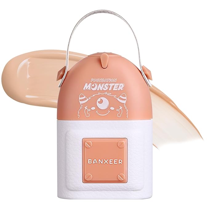 Concealer Moisturizing Gradient Foundation, Lightness Oil Control Long Lasting Waterproof Full Coverage Color Correcting Foundation-BrightBean Baby