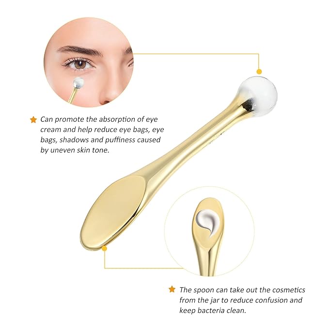 EXCEART 6pcs Metal Makeup Spatula Mini Spoon Eye Cream Massage Sticks Beauty Scoop for Facial Cosmetic Face Cream-BrightBean Baby