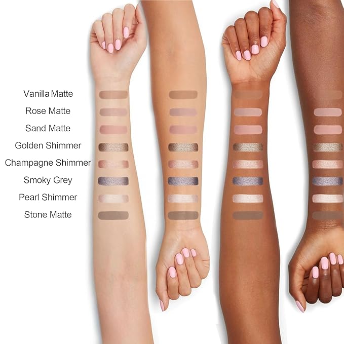 FV Cream Shimmer Eyeshadow Stick,Long Lasting & Waterproof, Multi-Use & High Pigment Eyeshadow Makeup Stick, Smoky Grey Shimmer