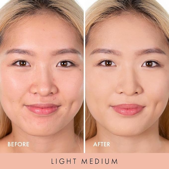 Wander Beauty Wanderlust Powder Foundation -Light Medium-Blurs and Evens Skin Tone-Perfects and Hydrates With Hyaluronic Acid, Aloe,Honeysuckle, & Vitamin E -Lightweight, Buildable Coverage - 0.31 oz-BrightBean Baby