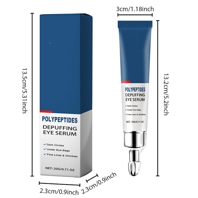 Peptide Depuffing Eye Serum, Himeye Peptide Eye Serum, Men's Caffeine Eye Serum, Men's Collagen Anti-Aging Eye Cream for Wrinkles, 0.5 Ounce (Pack of 2)-BrightBean Baby