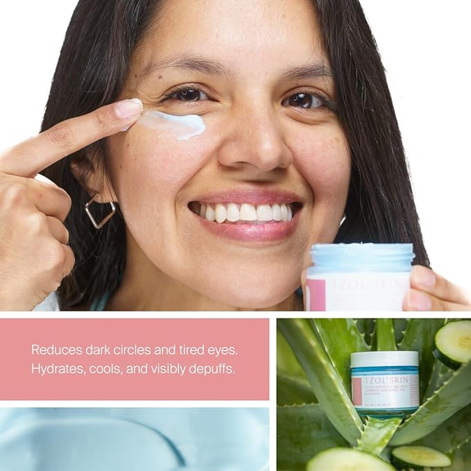 TZOL’SKIN - Youth Igniter Eye Gel - For Tired Eyes - Reduces Look of Puffiness, Fatigue & Dark Circles - Hydrating & Smoothing - Caffeinated - No Paraben, Silicones & Sulfates - Vegan - Cruelty Free-BrightBean Baby