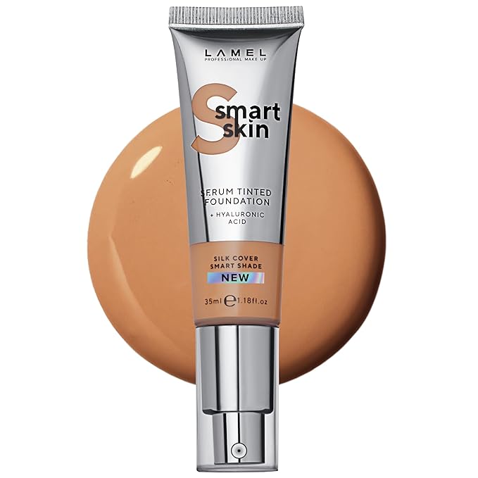 Lamel- Smart Skin Serum Tinted Foundation - 408 Honey | Smoothens skin | Weightless texture| Blurs pores | SPF 30+ | All-day wear | 35ml-BrightBean Baby