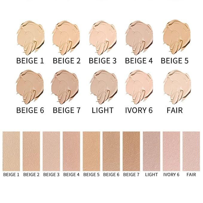2 Pack Liquid Foundation Cream for Face Makeup,Durable Full Coverage Matte Concealer Make Up,Oil Control & Waterproof Base Primer -1+1 Fl.Oz (BEIGE 7#)-BrightBean Baby