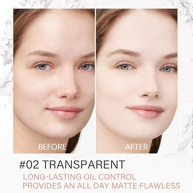 Face Oil Control Pressed Setting Powder-Clarifying Finishing Powder,Waterproof Long Lasting Translucent Powder Setting Powder Makeup,Blurs Fine Lines&Imperfections,Suitable for All-Day Use-BrightBean Baby