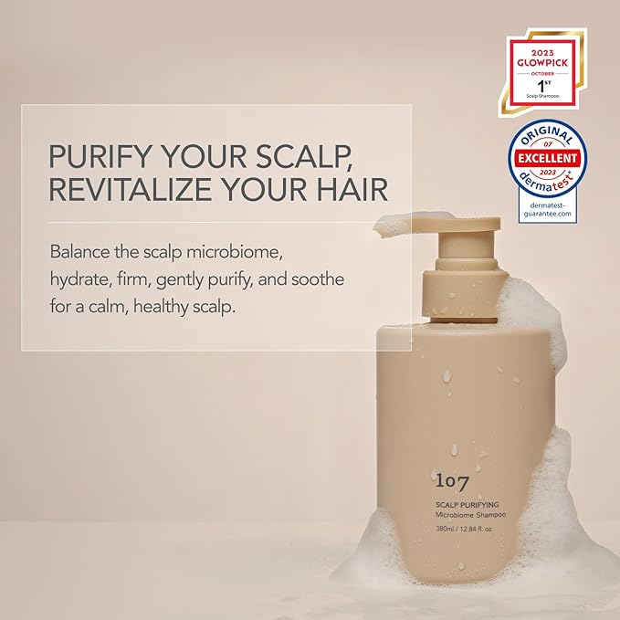 107 Clarifying Shampoo - Purifying Shampoo for Build Up, Dirt, Oil, Itchy, Dry Scalp – Fermented Vinegar & Ginseng for Refreshed & Revitalized Scalp - Paraben, Phthalate and Sulfate Free (16.9 oz)-BrightBean Baby