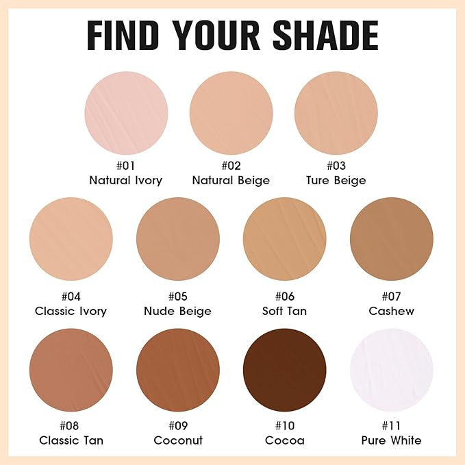 UCANBE Matte Liquid Foundation Makeup, Medium to Full Coverage Waterproof Longwear Serum Cream Foundation for Combination & Oily Mature Skin, Lightweight Hydrating & Nourishing, True Beige, 1 fl. oz.-BrightBean Baby