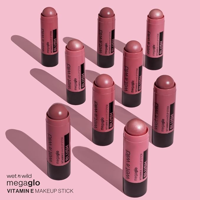 wet n wild Mega Glo Makeup Stick, Buildable Color, Versatile Use, Cruelty-Free & Vegan - Current Jam-BrightBean Baby