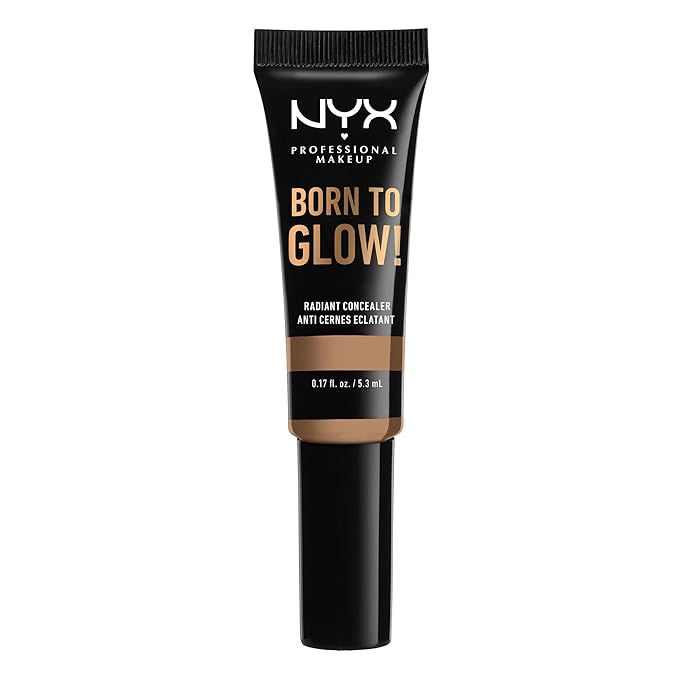 NYX PROFESSIONAL MAKEUP Born To Glow Radiant Concealer, Medium Coverage - Caramel-BrightBean Baby