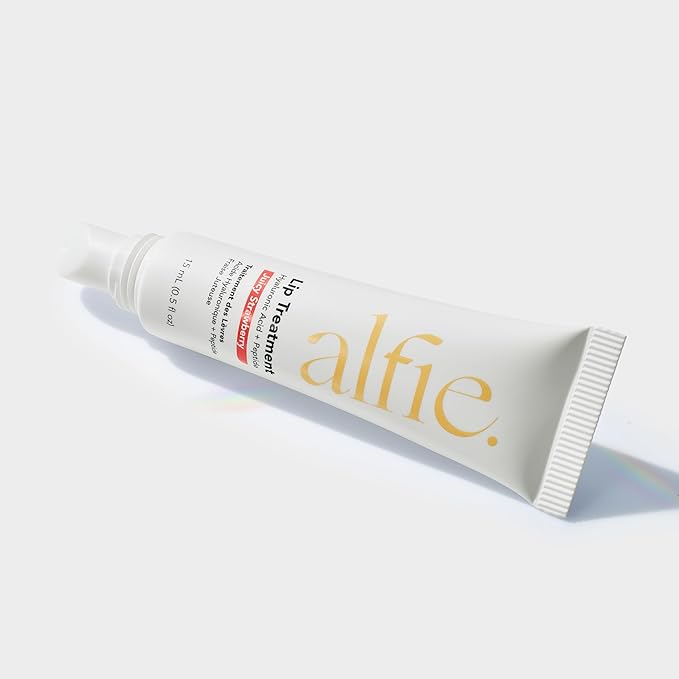 Alfie Hyaluronic Acid Lip Booster -Strawberry Flavor -15ml/0.5 Fl. Oz -Peptide Lip Treatment -Lip Plumper & Filler -Lip Serum & Moisturizer -Lip Volume Hydrating Treatment -Vegan Friendly, Non-Toxic-BrightBean Baby