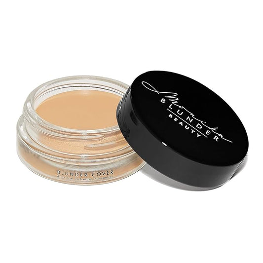 Monika Blunder Beauty - Blunder Cover Foundation Concealer - Shade: 3.5 - Drei.5 - Light/Medium, Neutral with Subtle Pink Undertones - Clean Beauty, All-In-One, Cruelty-Free - 0.62 oz-BrightBean Baby