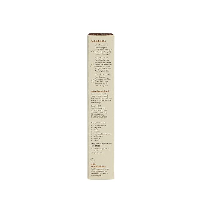 Honest Beauty Fresh Flex Concealer with Niacinamide + Vitamin E + Hyaluronic Acid | Vegan + Cruelty free | Espresso, 0.17 fl oz-BrightBean Baby