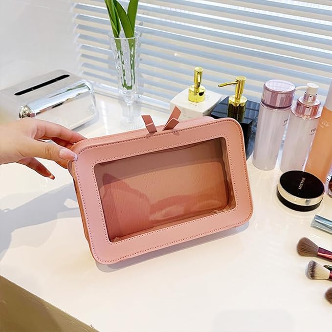 Clear Makeup Bag Small, TSA Approved Portable Toiletry Bag with Zipper Cosmetic Travel Bag Makeup Organizer Case Mini Makeup Pouch for Purse Car Organizer Bag for Women Men-BrightBean Baby