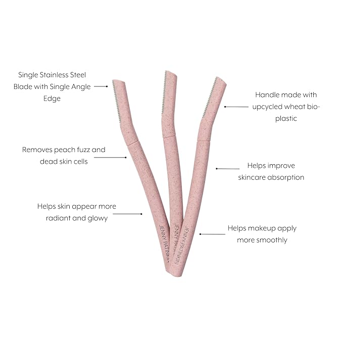 Dermaplaning Tool (3pcs) Set for Face, Expert Facial Razor for Women, Dermaplane Razor, Face Shaver for Women, Facial Dermaplaner, Peach Fuzz Remover, Exfoliated Skin & Hair Removal.