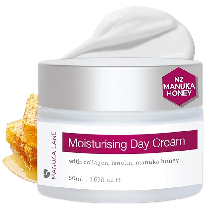 Manuka Lane Luxury Moisturizing Day Cream The Ultimate Skin Moisturizer with real New Zealand Manuka Honey, Hydrolyzed Collagen, and skin-enriching Lanolin-BrightBean Baby