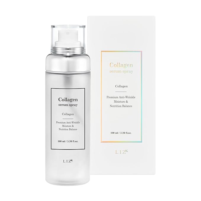 LIZK Collagen Serum Spray for Face 100ml (3.38 fl.oz) Glass Skin,easy to use, sparying at last step in skincare,body care, moisture mist, korea cosmetics-BrightBean Baby
