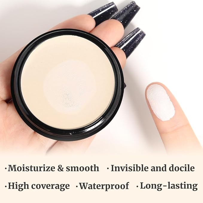Kaely Color Correcting Concealer,Cream Pot Concealer Full Coverage,under Eye Concealer Palette for Conceals Dark Circles,Waterproof Foundation Face Makeup,02 Fair-BrightBean Baby