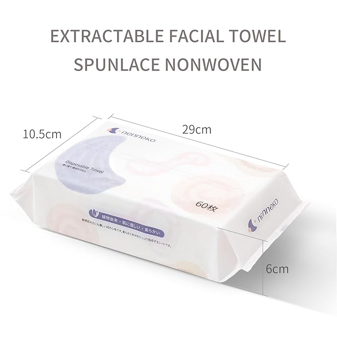 Disposable Face Towel XL Facial Wipes - Organic Vegan Biodegradable Face Towels,Ultra Soft Thick Wash Cloths for Adults and Baby, 100% Cotton Dry Wipes for Washing and Drying-BrightBean Baby
