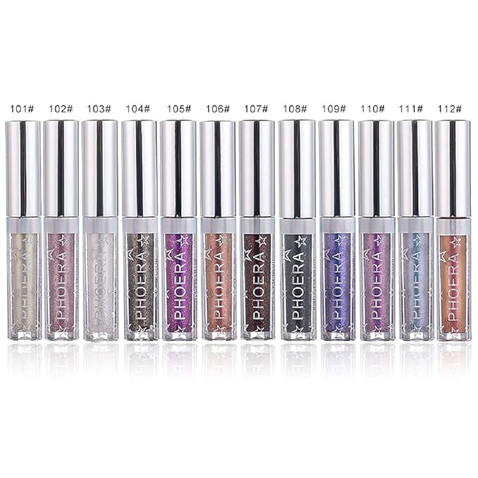 Glitter Eyeshadow,Makeup For Eyes Liquid Shimmer Sparkle Glow Light Colors Pencil Stick Shiny Long Lasting Waterproof Shining Eye Shadow Sets Metallic Pigments Metals Gloss Sparkling Pen Kit (A107)