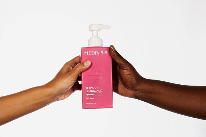 Medix 5.5 Retinol Body Lotion Firming Moisturizer | Crepey Skincare Treatment | Retinol Body Cream | Anti Aging Firming Cream For Women Targets Look Of Crepe Skin, Wrinkles, & Sagging Skin, 2-Pack-BrightBean Baby