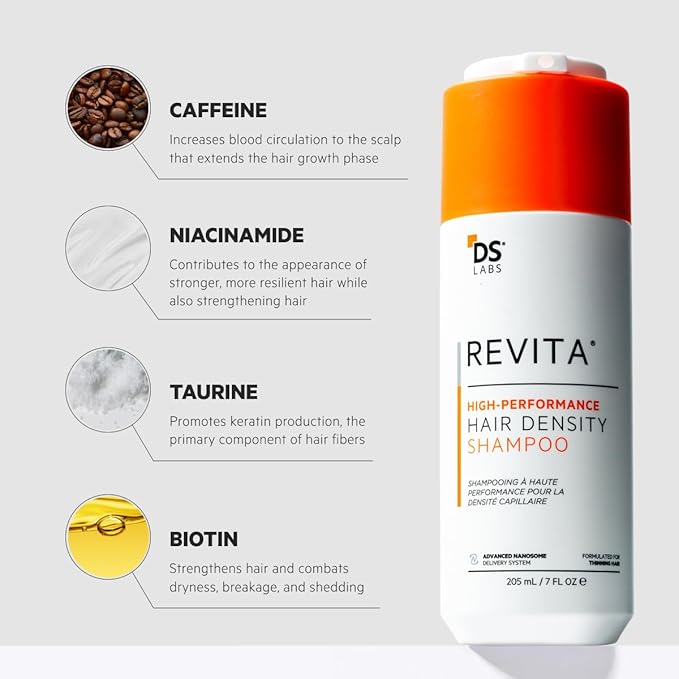 DS Labs Revita Shampoo Travel Size – High-Performance Hair Density Shampoo, Volumizing & Thickening, Fuller, Healthier-Looking Hair, Sulfate & Silicone Free, For Men & Women, 100mL-BrightBean Baby