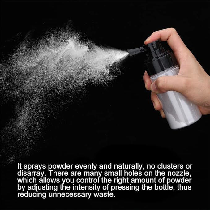 Barber Powder Bottle Spray - for Applying Talc and Powder - Empty Powder Travel Cosmetics Blower, Refillable Hair Fiber Applicator for Hair Salon, Home, Beauty-BrightBean Baby