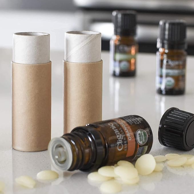 10 Pcs 2 Oz Paperboard Lip Balm Tubes Cardboard Tubes Empty DIY Lipstick Tube Refillable Lip Gloss Container Solid Perfume Tubes 60g Chapstick Container for Cosmetic Samples Deodorant(Brown)-BrightBean Baby