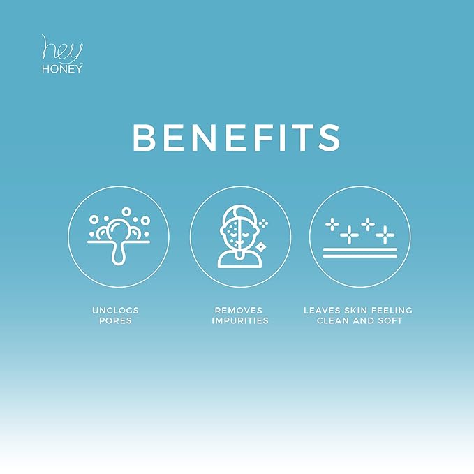 Hey Honey Skincare Be Clear Acne Routine | Daily Active Cleansing Face Wash | Youth & Young Adults, Blemishes Prone | Propolis & Gentle Exfoliating Acids | Fast & Long Lasting Oil Control | 5 fl oz-BrightBean Baby