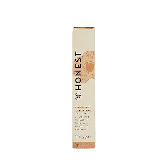 Honest Beauty Fresh Flex Concealer with Niacinamide + Vitamin E + Hyaluronic Acid | Vegan + Cruelty free | Mocha, 0.17 fl oz-BrightBean Baby