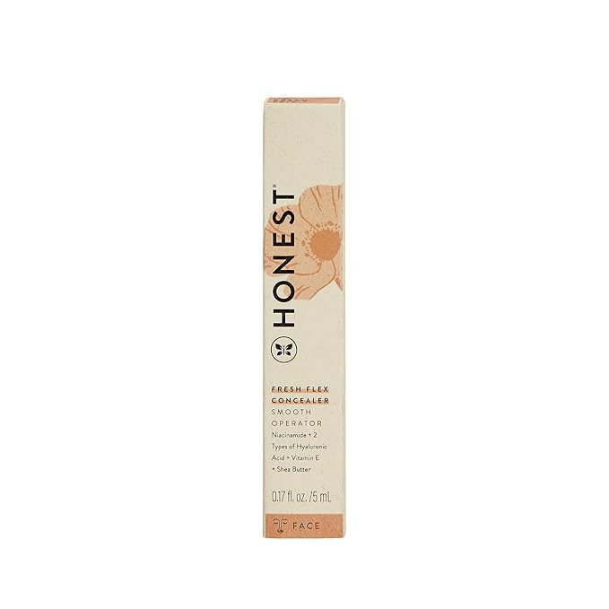 Honest Beauty Fresh Flex Concealer with Niacinamide + Vitamin E + Hyaluronic Acid | Vegan + Cruelty free | Cream, 0.17 fl oz-BrightBean Baby