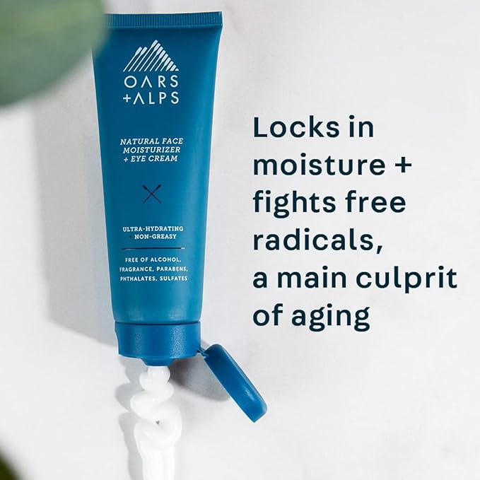 Oars + Alps Face Moisturizer and Eye Cream, Hydrates Skin with Shea Butter and Jojoba Oil, Anti Aging, Vegan and Gluten Free-BrightBean Baby