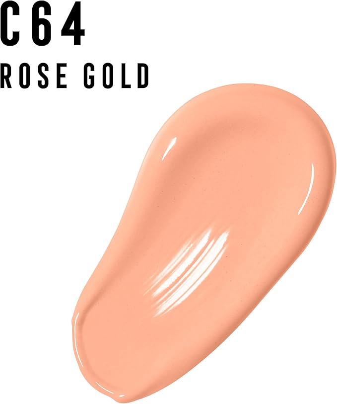 Max Factor Facefinity 3-in-1 All Day Flawless Liquid Foundation, SPF 20-64 Rose Gold, 30 ml-BrightBean Baby