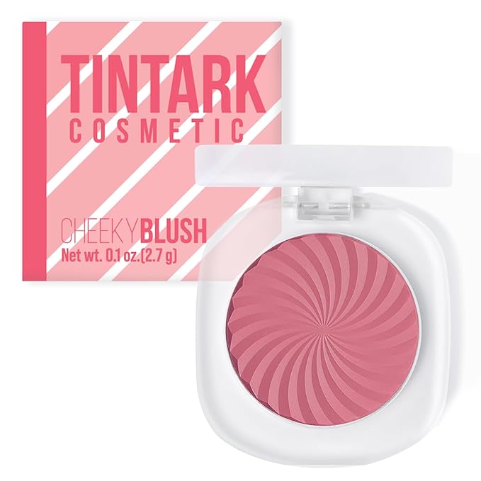 Cheeky Blush Compact for Face Cheeks, Talc Free Blusher Palette, Matte Powder Makeup, Natural Healthy, Mauve Pink Magenta Peach Red, Vegan Cruelty Free