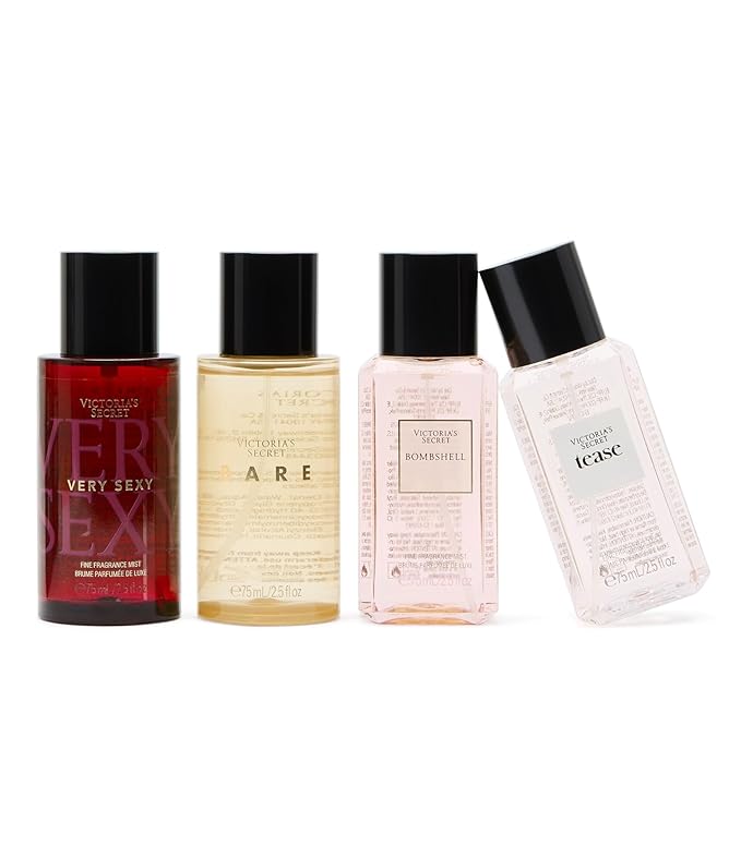 Victoria's Secret Fine Fragrance Mini Mist Gift Set, 4 Piece, Assorted Scents-BrightBean Baby