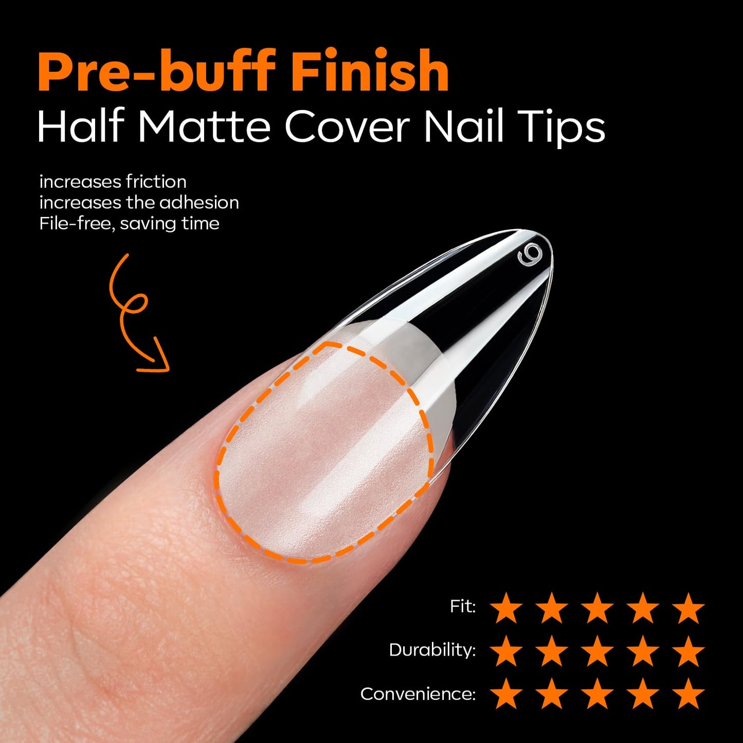 modelones Medium Almond Nail Tips, Pre-shaped Soft Gel Tips Fake Nails False Acrylic Clear Full Cover Press on Extension Kit Gel Manicure DIY at Home 216PCS 12Sizes-BrightBean Baby