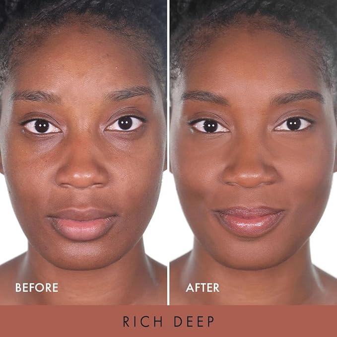 Wander Beauty Wanderlust Powder Foundation - Rich Deep - Blurs & Evens Skin Tone - Perfects & Hydrates With Hyaluronic Acid, Aloe, Honeysuckle, & Vitamin E - Lightweight, Buildable Coverage - 0.31 oz-BrightBean Baby