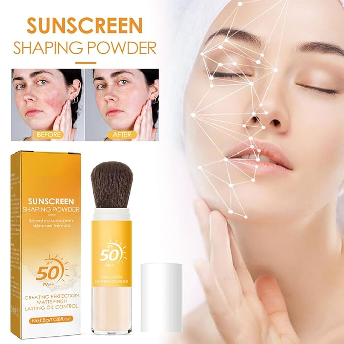 Mineral Sunscreen Setting Powder, Face Powder, Translucent Oil Control Natural Matte Finish, Lightweight Long Lasting Smooth Breathable for All Skin-BrightBean Baby