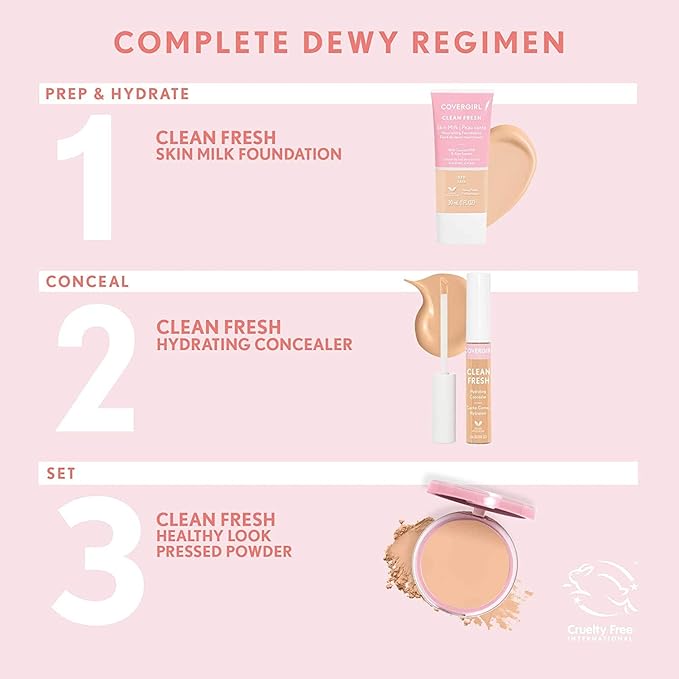 COVERGIRL Clean Fresh Hydrating Concealer, Medium, 0.23 Fl Oz-BrightBean Baby