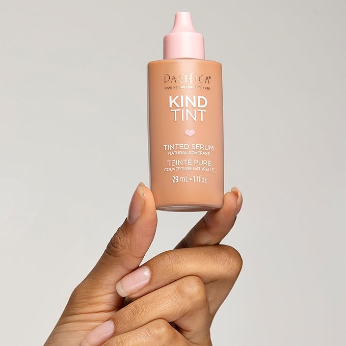 Pacifica Beauty Kind Tint Tinted Serum, Skincare, Vegan Collagen, Hyaluronic Acid, Vitamin C, Niacinamide, Caffeine, Hydrating, Lightweight Foundation, Natural Dewy Skin, Shade 17, 1 fl oz (1 Count)-BrightBean Baby