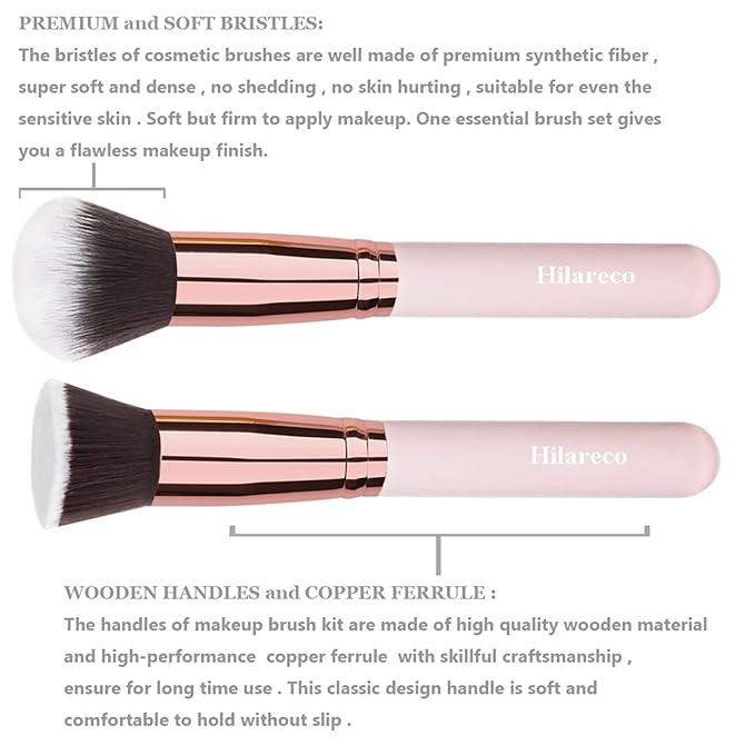 PHOERA Foundation 104 and 105 & Face Primer,Liquid Full Coverage Foundation Set,Foundation Brush Powder Brush,5 Makeup Sponge,30ml PHOERA 24HR Matte Oil Control Concealer (104 Buff Beige + 105 Sand)-BrightBean Baby