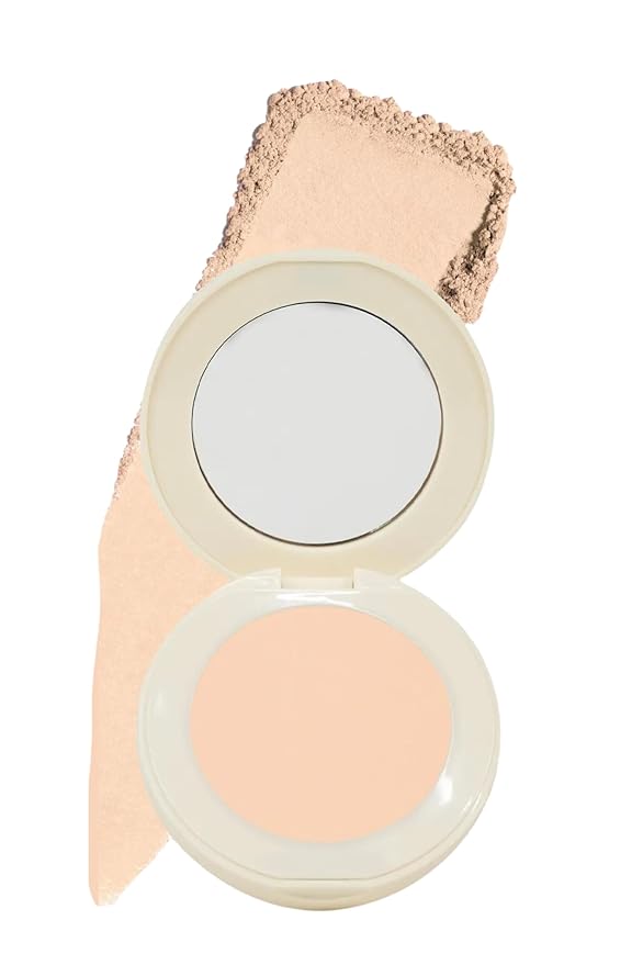 FARMASI Makeup BB All in One Powder, Lightweight, Long-Lasting Medium-Full Coverage with Flawless Finishing, will Look More Natural and Smooth Than Ever, 0.5 oz, Warm Light-BrightBean Baby