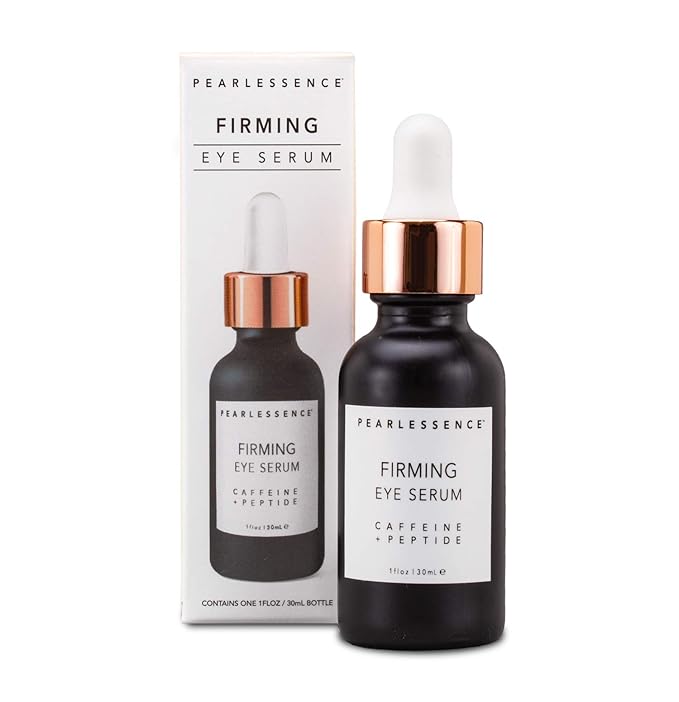 Pearlessence Firming Eye Serum with Caffeine + Peptide – Rejuvenates Puffy Eyes & Reduces Under Eye Bags | Made in USA & Cruelty Free (1oz)-BrightBean Baby