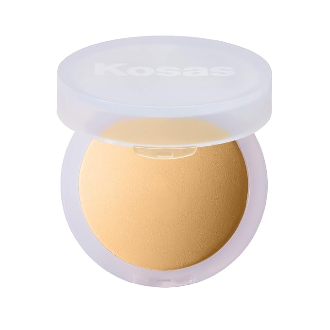 Kosas Cloud Set Face Setting Powder | Smoothing Shine Control, Soft, Sheer Setting Translucent Makeup Finish, Portable & Long-Lasting (Sheer Golden Medium)-BrightBean Baby