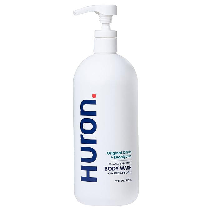 Huron Men's Moisturizing Body Wash - Crisp Citrus, Eucalyptus, Mint, Aromatic Greens - 32 fl oz-BrightBean Baby