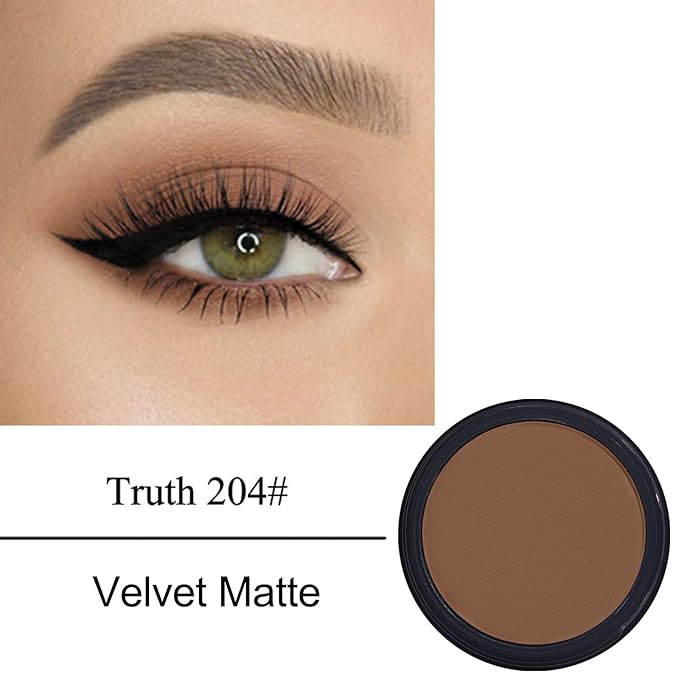 Erinde Single Brown Matte Eyeshadow Palette, High Pigment, High Pigment, Long Lasting, Intense Color, Neutral Nudes Eye Shadow Powder Palette