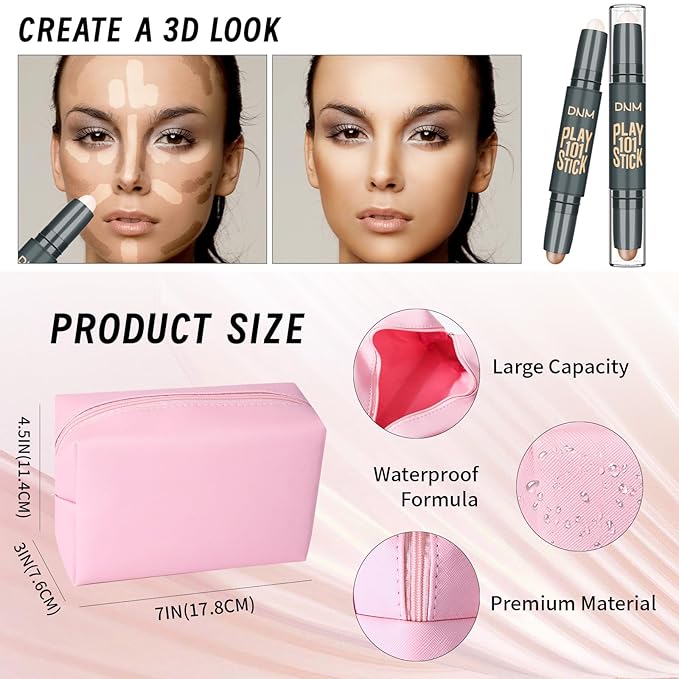 Makeup Set, Makeup Set Kit for Women Girls Teen Full Kit, Multipurpose Makeup Set, Professional & Beginner Makeup Kit Include Foundation, Face Primer, Eyeshadow Palette, Cosmetic Bag-BrightBean Baby