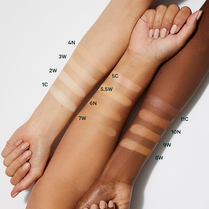 Well People Bio Powder Foundation, Lightweight & Hydrating Foundation For Perfecting & Smoothing Skin, Semi-Matte Finish, Vegan & Cruelty-free, 3W-BrightBean Baby